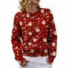 Women's Fashion Christmas Print Stylish Elegant Long Sleeve Top