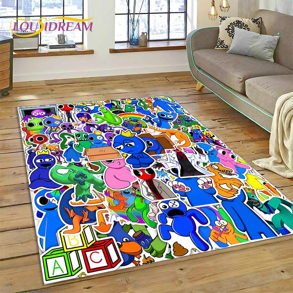 27 Style 3D R-Rainbows Friends Cartoon Carpet Rug for Home Living Room Bedroom Sofa Doormat Decor,kids play Non-slip Floor Mat