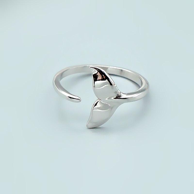 Engagement 925 Sterling Silver Opening Mermaid Couple Rings For Women Wedding Statement Jewelry Jz002