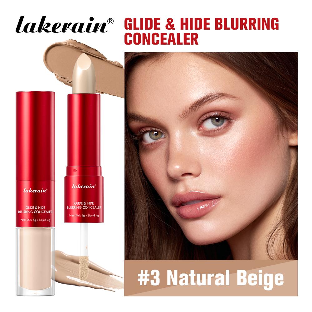 Кремово-жидкий консилер-корректор 2-в-1 Glide Blurring Conceal, стойкий, с полным покрытием, легкий, скрывает, водостойкая основа под макияж