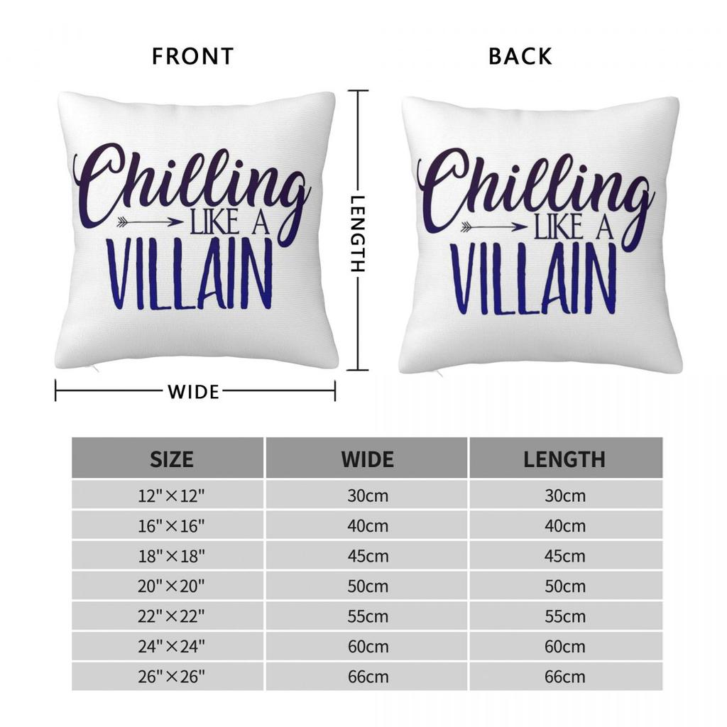 Chilling Like A Villain Square Pillowcase Polyester Linen Velvet Pattern Zip Decor Throw Pillow Case Home Cushion Cover