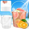 10Pcs Plastic Cocktail Buckets Transparent Beverage Buckets with Handle Reusable Smoothie Bucket Multifunctional Rum Buckets