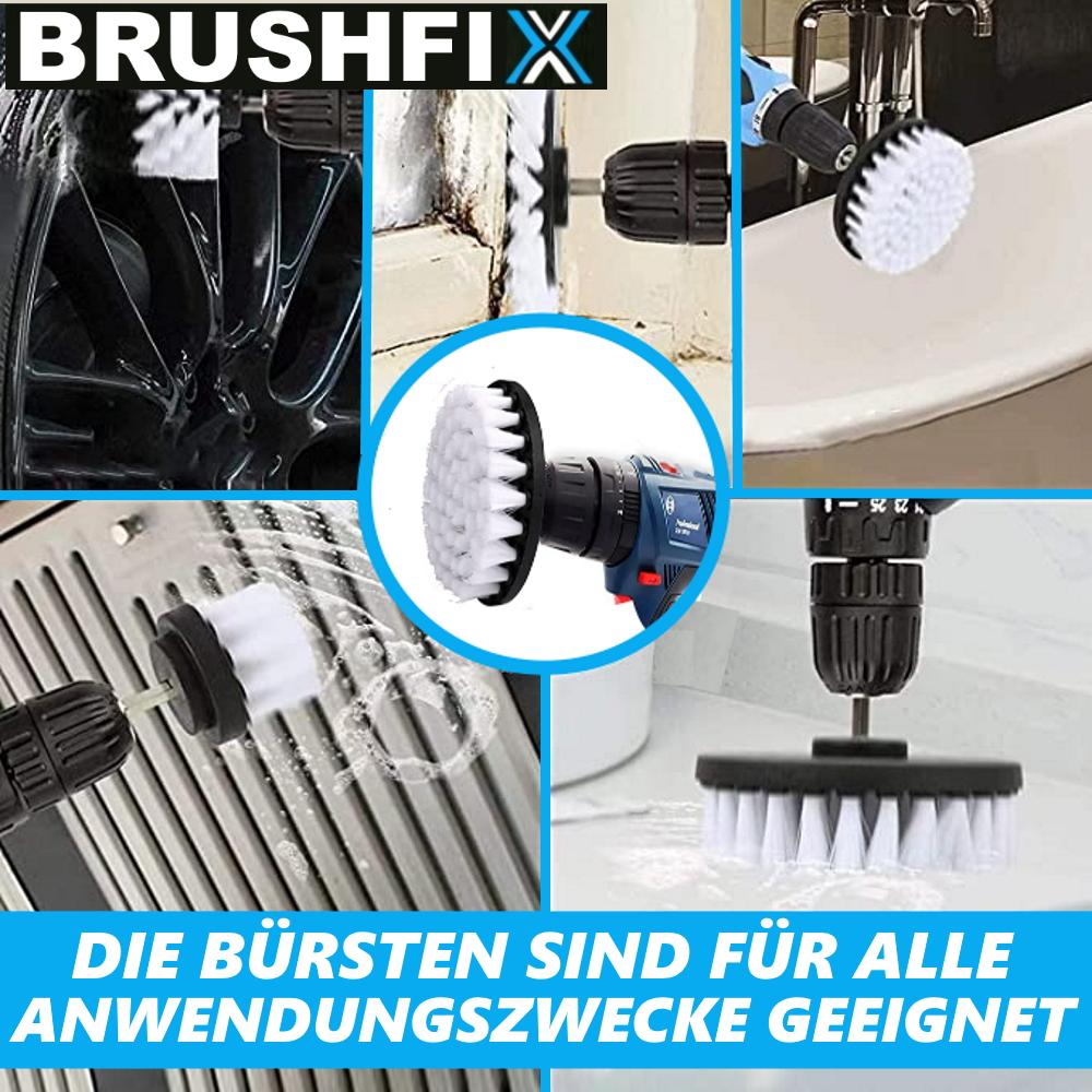 BRUSHFIX Насадка-щетка для аккумуляторной дрели, дрели, кожа, обивка, автомобиль [набор из 4 шт.]