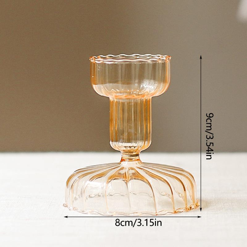 Romantic Wedding Table Candle Stand Champagne Candlestick Vase