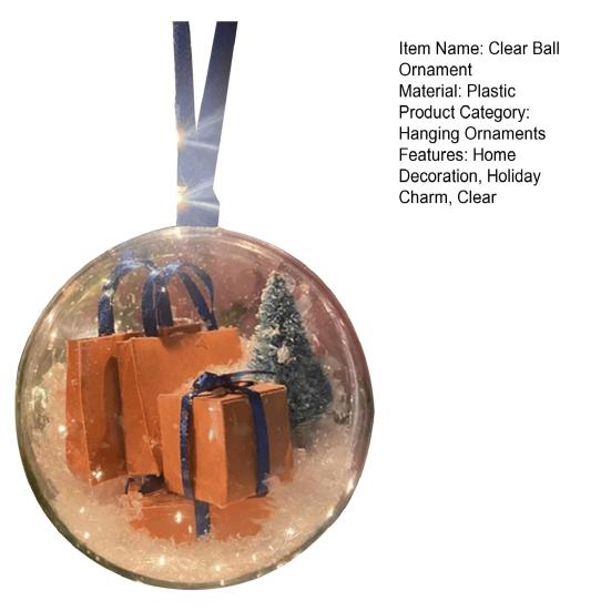 Забавные мини-упаковки, украшение, мини-экспресс-коробка, прозрачный шар, украшение, рождественская елка, подарочная коробка, подвесные украшения