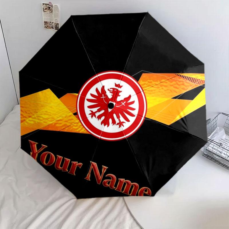 1 шт. Автоматический складной зонт - Узор с индивидуальным именем Eintracht Frankfurt, Портативный и складной дизайн с 8 спицами, Рождественские и Дни рождения Подарки