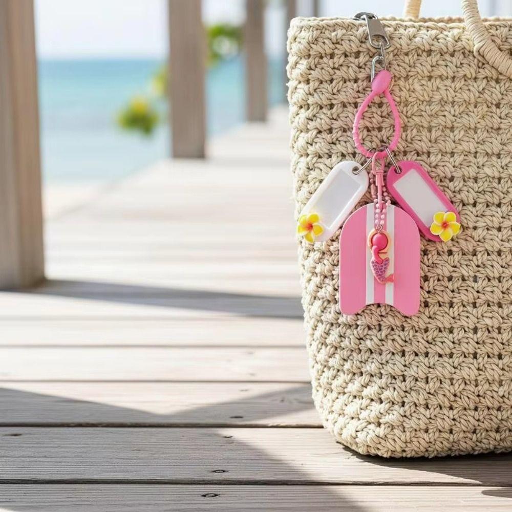 Floatable Floating Keychain Colorful Boat Float Key Holder Portable Swim Key Ring Swimming Pool