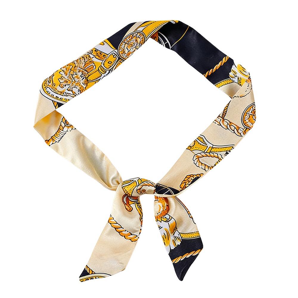 Long Slender Scarf Double-Sided Streamer Handbag Handle Ribbon Hair Band  Neckwear/Wrist/Waistband