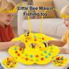 Magnetic Bee Bean Picking Game with Headband Color Cognition Kids Parents Interactive Family Party Tabletop Fishing Board Game Educational Toy