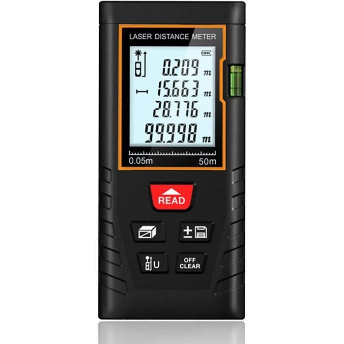 Télémètre Laser - Matolla - 50M - 2 Niveaux à Bulle - Fonction Muet - IP54