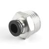 1 шт. Фитинг для трубки ПК Пневматические фитинги 1/8" 1/4" 3/8" 1/2" Наружная резьба Прямой воздушный соединитель Шланг Трубка Черный Быстроразъемные соединения