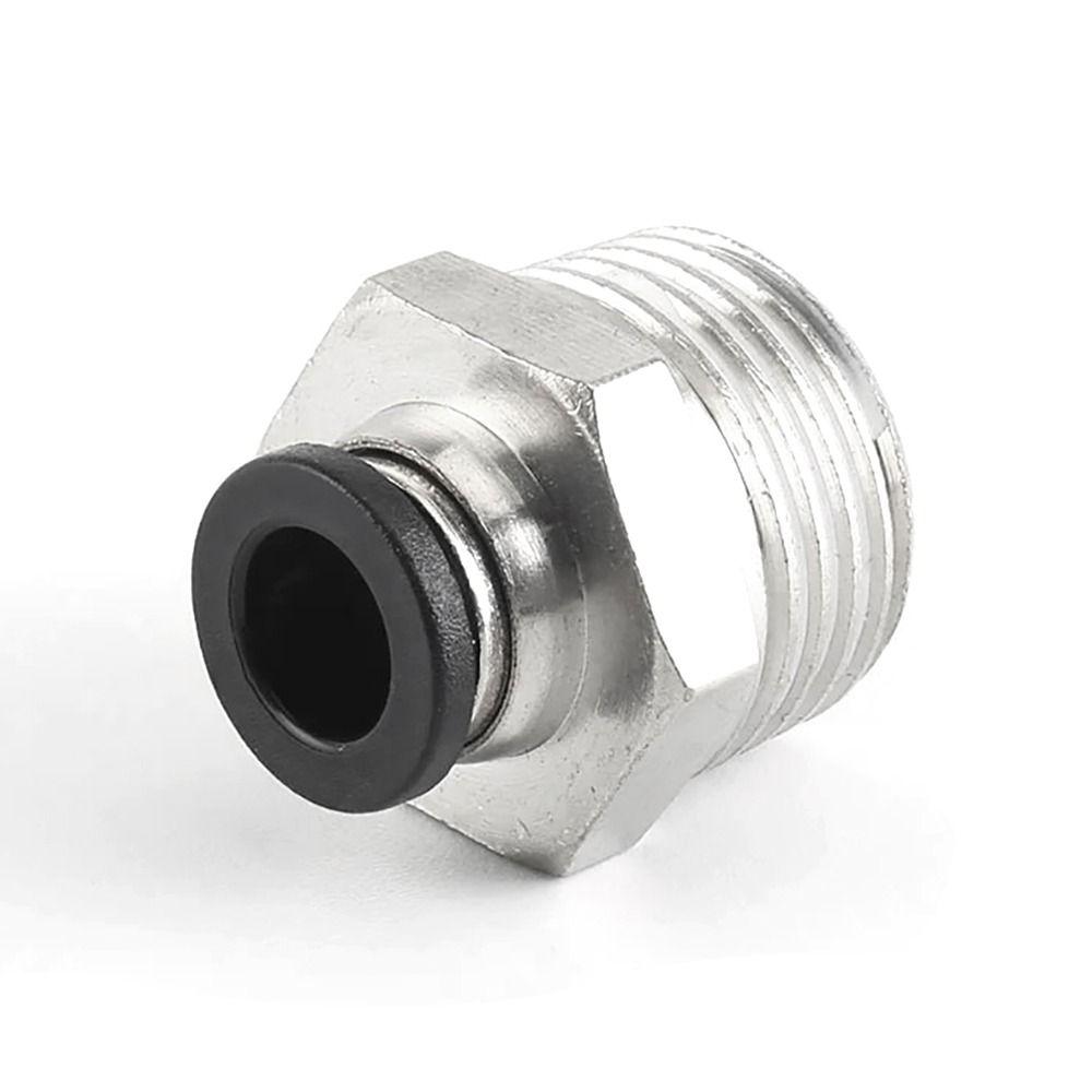 1 шт. Фитинг для трубки ПК Пневматические фитинги 1/8" 1/4" 3/8" 1/2" Наружная резьба Прямой воздушный соединитель Шланг Трубка Черный Быстроразъемные соединения