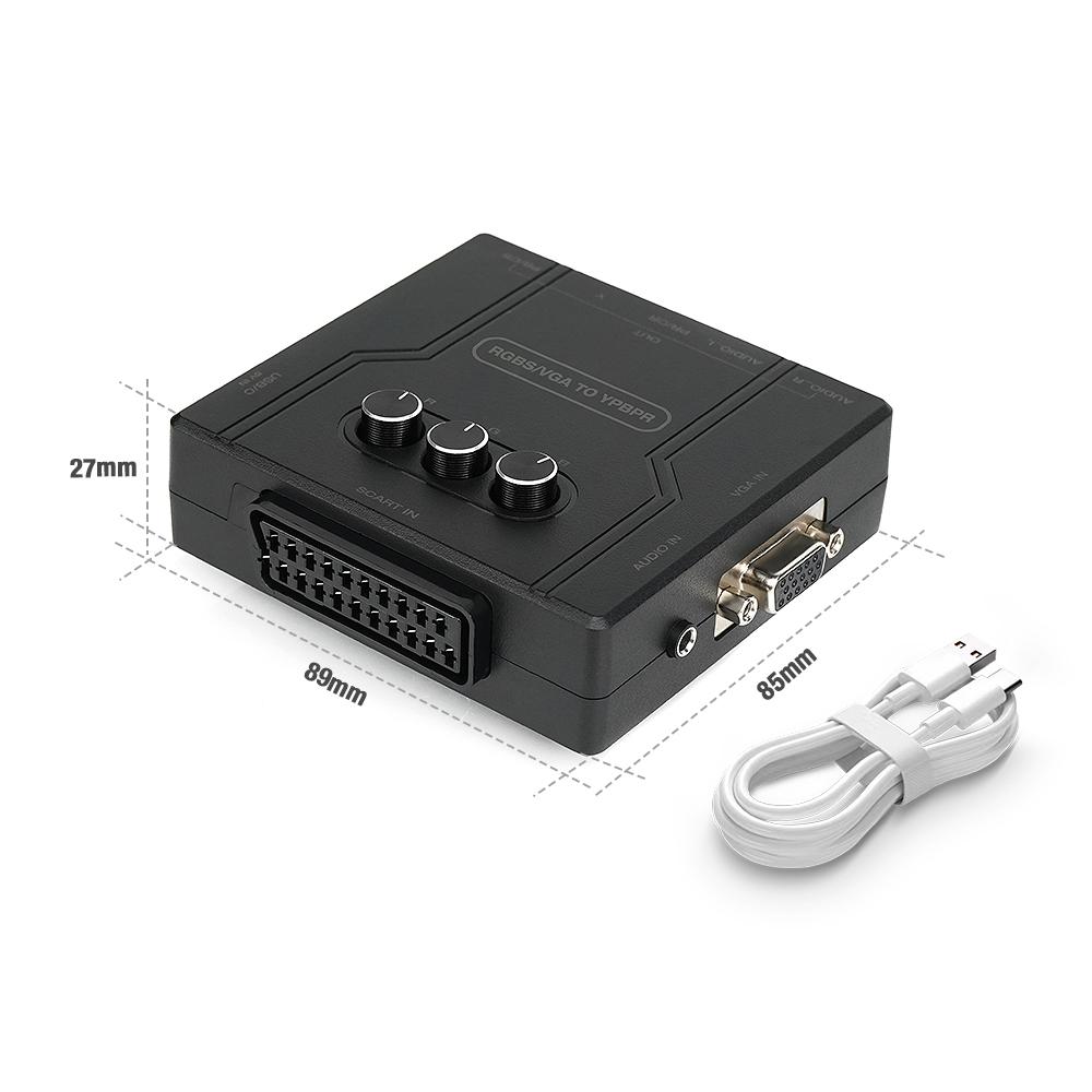 Bitfunx RGBS VGA в YPBPR Компонентный Конвертер SCART в YPBPR YCBCR Для Ретро Игровых Консолей Nintendo 64 PS1 PS2 Dreamcast