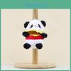 Panda Plush Hamburger Toy Keychain Stuffed Doll Pendant Bag Decoration Gift Kids
