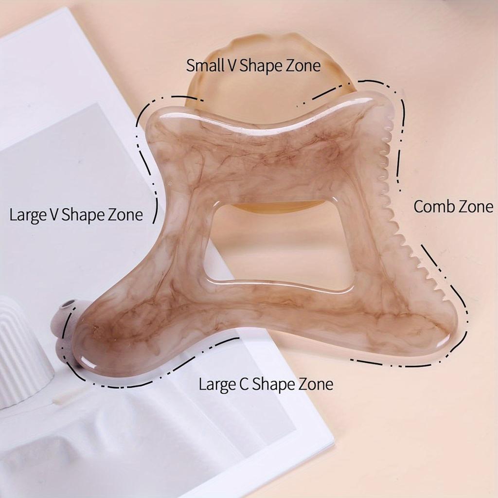 1pc Large Gua Sha Body Tool-Resin Muscle Massager for Back, Neck, Face&Legs-Ergonomic Design with Serrated Edges for Deep Tissue