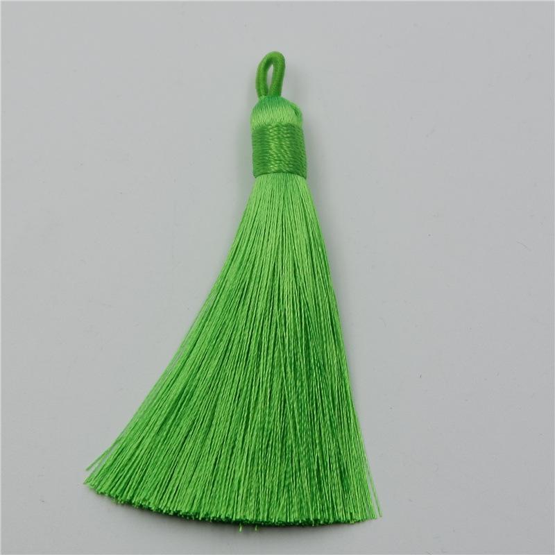 Подвеска-кисточка из гладкого полиэстерового шелка своими руками с коротким подвесным кольцом для ювелирных изделий