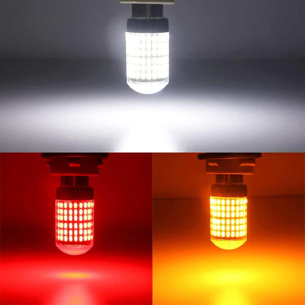 2Pack 1157 LED Brake Light Bulb, 12V-24V BAY15D Replacement Light Bulb for Reverse Brake Tail Running Parking, Universal for Car RV Trailer Boat