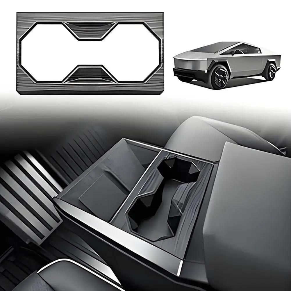 Для Tesla Cybertruck 2024 центральная консоль держатель стакана отделка панель декоративная крышка для Tesla Cybertruck автомобильные аксессуары M5J3