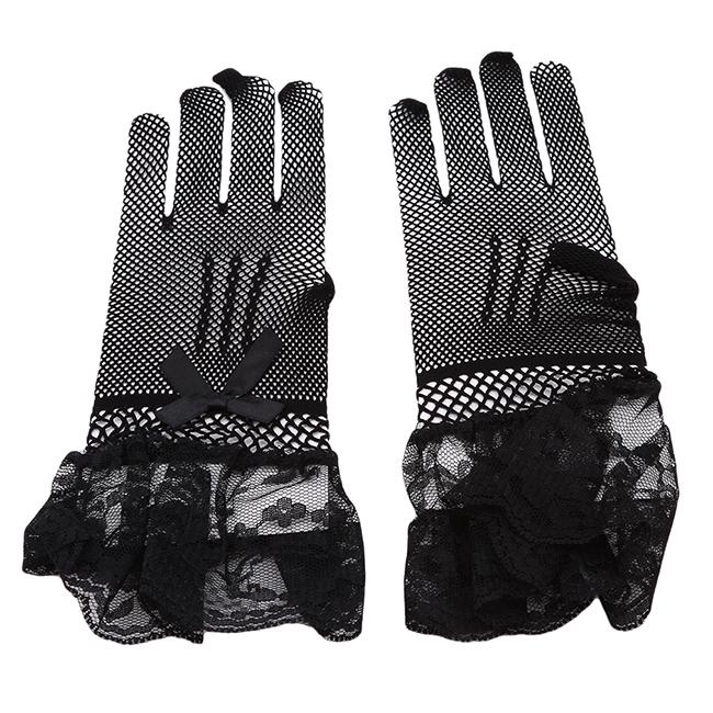 1 пара кружевных сетчатых перчаток, кружевные перчатки, перчатки с пальцами, вечерние перчатки, женские удобные дышащие перчатки