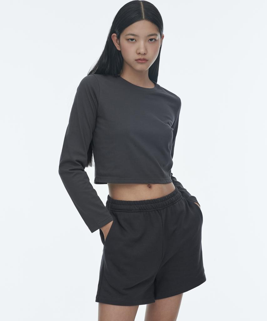 MUSINSA STANDARD WOMAN Women'S Sweat Shorts [Dark Gray]