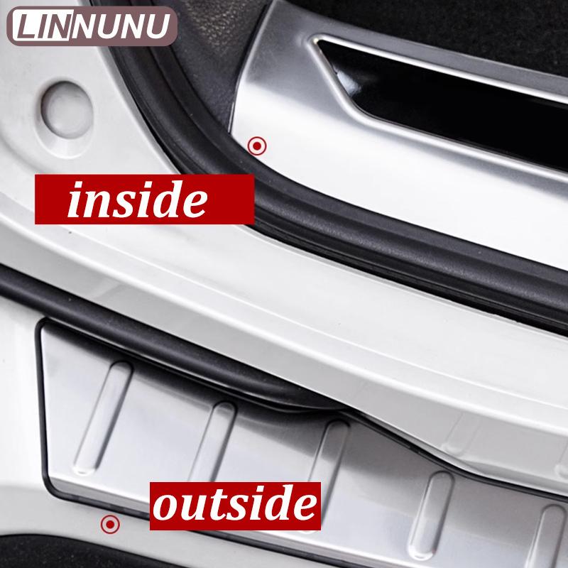 2 шт. CHR Автоаксессуары Защита багажника Накладка на порог Защитная накладка на задний бампер Накладка на порог двери Для Toyota C-HR 2018 -2025 2024