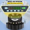 Euro Coin Counter Sorter 500-1000 Coins Electronic Automatic EUR Coin Counting Machine 300 Coins Per Minute with 8 Coin Drawers for School Shop Bank