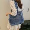 Denim Bag Women's New Flow Fashion Casual Shoulder Bag Large Capacity Tote Bag Class Women's Bag