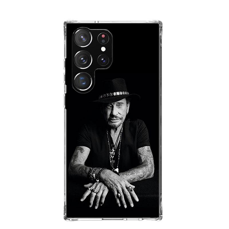 Johnny Hallyday Music Case Phone Cover for Samsung Galaxy S24 S25 Ultra S23 Plus S22 + S21 S20 FE S10 S25 Edge Trend Fundas Gala