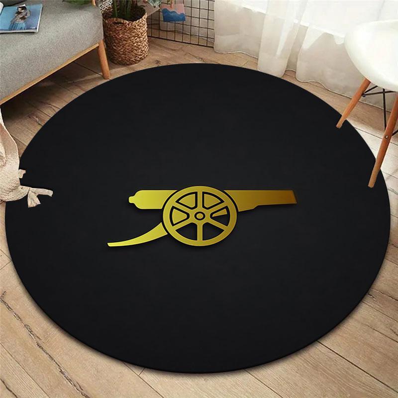Arsenal F Round Area Rug,Carpet Rug for Living Room Bedroom Sofa Playroom Decor,Non-slip Floor Mat
