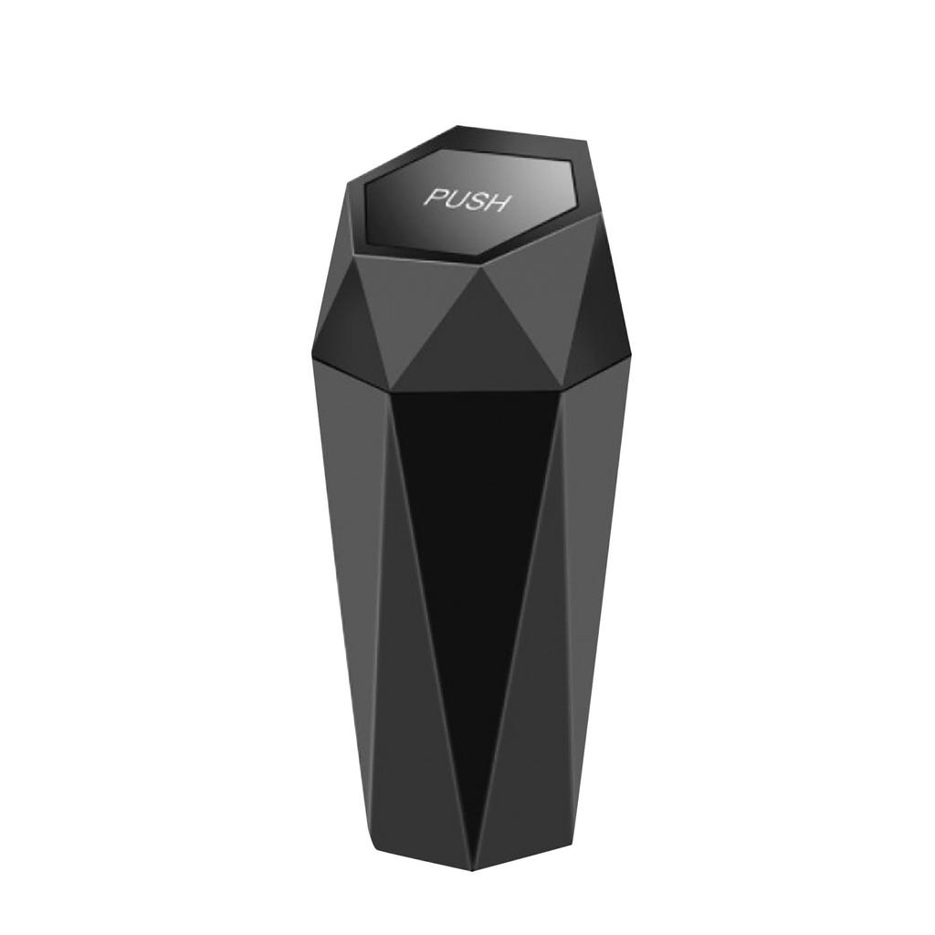 Ящик для хранения автомобиля с крышкой. Автомобильный мусорный бак, дизайн в форме ромба. Небольшой автоматический портативный мусорный бак, легко чистится, для работы в автомобиле дома.