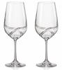 Bohemian Glass TURBULENCE Wine Glasses, Set of 2, 350ml, 40774-350-2