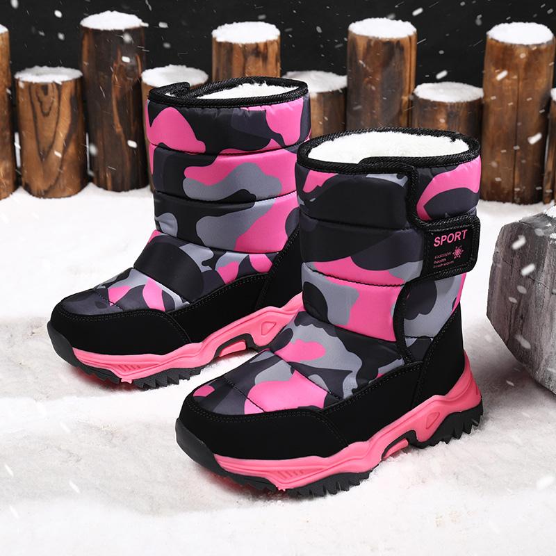 Children Boots Boys Snow Boots Girls Sport Sneakers Fashion Plush Warm Shoes