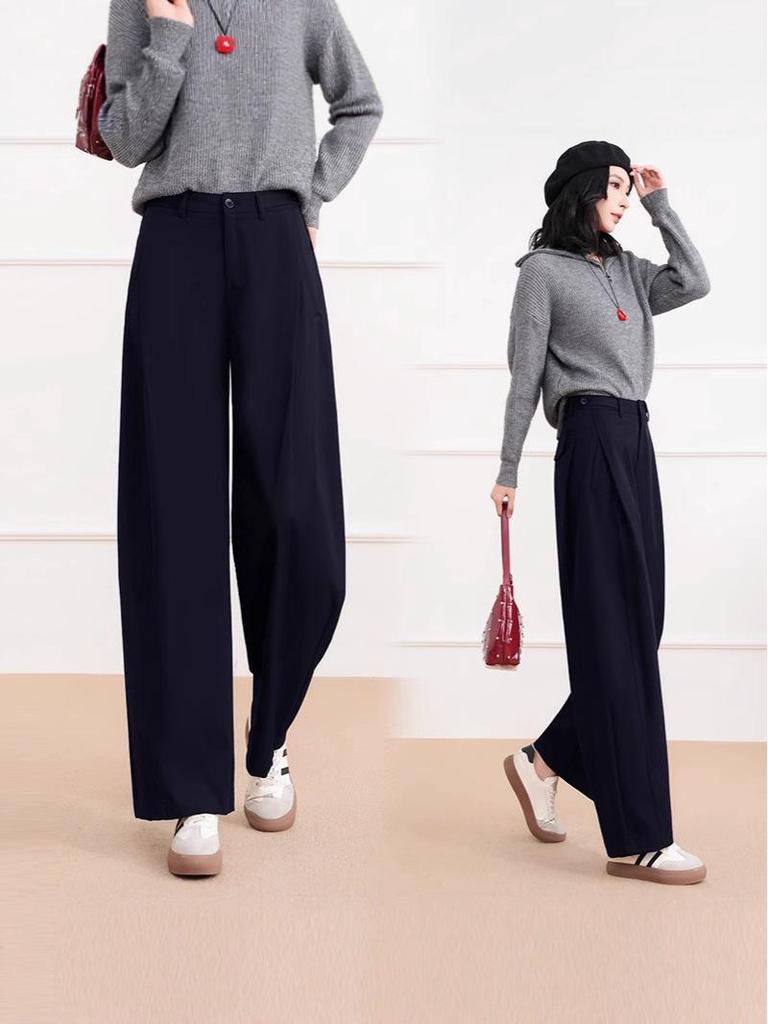 Women's Purple Prune Casual Harem Pants, 2025 Spring/Autumn High-Waisted Slimming Banana-Style Loose Pants