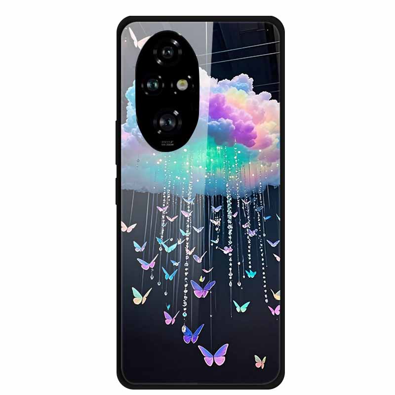 Glass Phone Case For Honor 200 PRO Back Shield Cover Cases for Huawei Honor 200Pro Bumper Funda Hard Tempered Fashion Coque Capa
