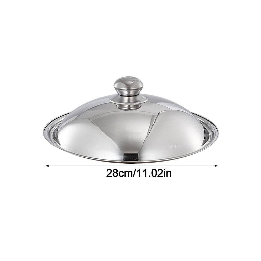 Stainless Steel Wok Pot Lid 28-42cm Kitchen Food Lid New Bowl Cover Restaurant Kitchenware