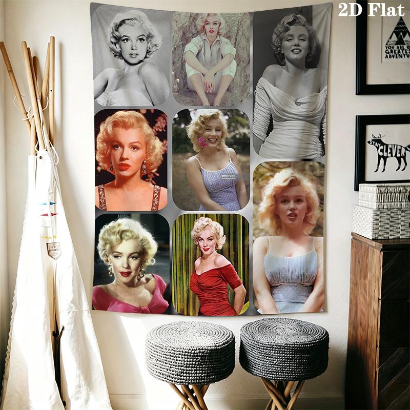 Marilyn Monroe Dress Pose Tapestry Background Cloth Fashion Print Soft Atmospheric Background Cloth Christmas Gift