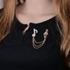 Rhinestone Rhinestone Brooches Zinc Alloy Enamel Pin Brooches Fashion Scarf Pins Clip  Men Women