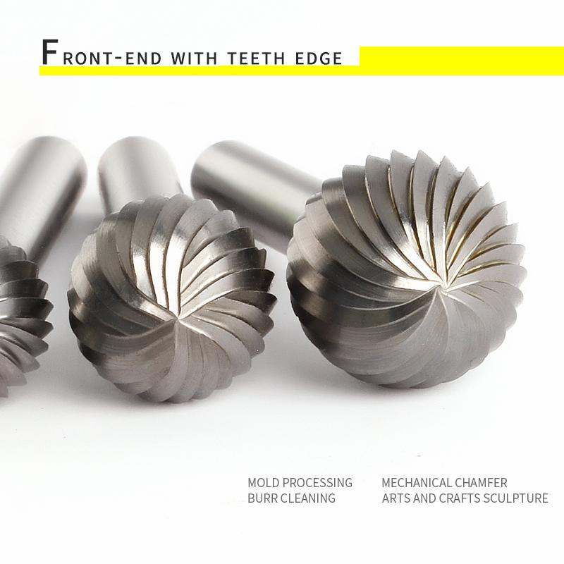 Круглый напильник из сплава YG8, 1 шт., круглый D-образный, с одним шлицем, шлифовальная головка из вольфрамовой стали для резьбы по дереву, фреза из твердого металла 3–16 мм