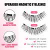 VYRILA 2Pairs Reusable Magnetic Lashes with Magnets Tweezer No Glue Needed D Magnetic Eyelash 3-Step Press On False Eyelash