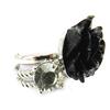 Plural Ring 'Rosa Romantica' Black Silver (3 Rings)
