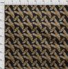 oneOone Georgette Viscose Brown Fabric Leaves Sewing Material Print Fabric By The Yard 42 Inch