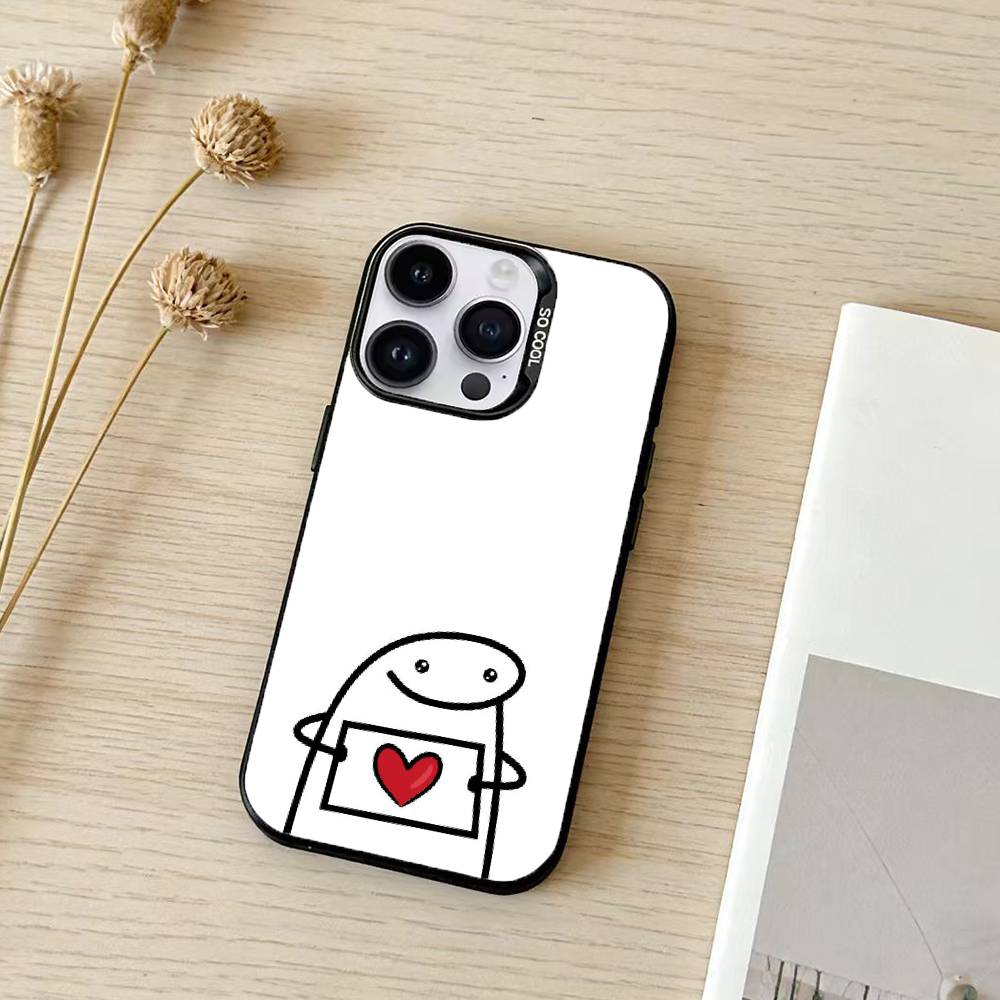 Cute F-Flork Funny Phone Case Color Silver Shell For IPhone 17 16 15 14 13 12 11 Pro Max Plus