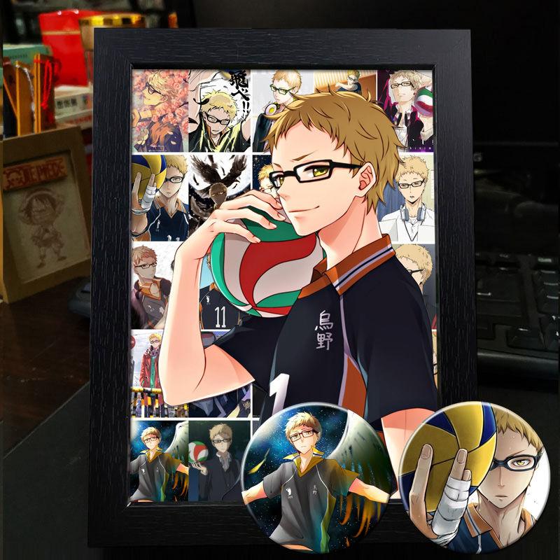 Хайкю!! Украшение фоторамки: Кагеяма Тобио и Хината Шоё - Готовая фоторамка-дисплей в подарок
