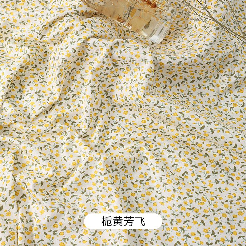 0,5 м/2 м Ткань из чистого хлопка в деревенском стиле с мелким цветочным принтом для шитья платьев, декоративная ткань, ткани для одежды ручной работы DIY