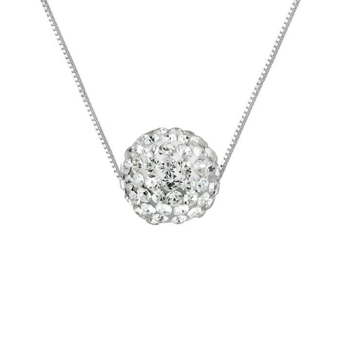Collier - LOVA LOLA VAN DER KEEN - 42 cm - Argent Massif 925 - Véritable Cristal - Femme