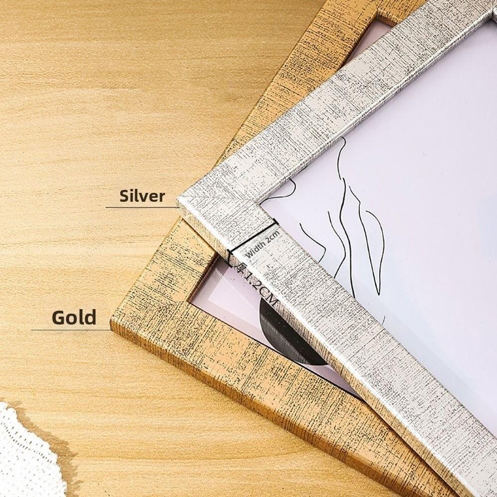 Wood Picture Frame Silver Gold Picture Display Frame Creative Jigsaw Frame  Commemorative