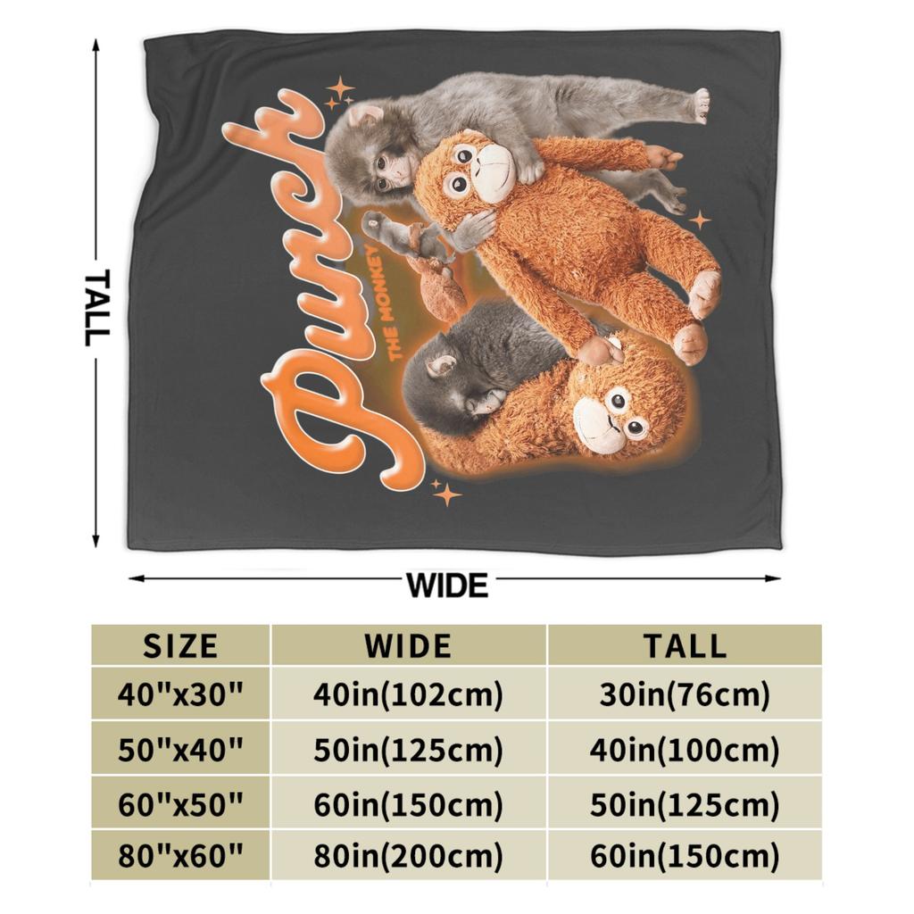 Monkey Punch Blankets Quality Comfortable Bedding Throws Winter Plane Travel Living Room Novelty Bedspread