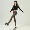 Autumn and Winter Shark Pants Women's Outer Wear Thin Leggings High Waist Hip Yoga Pants Leggings Velvet