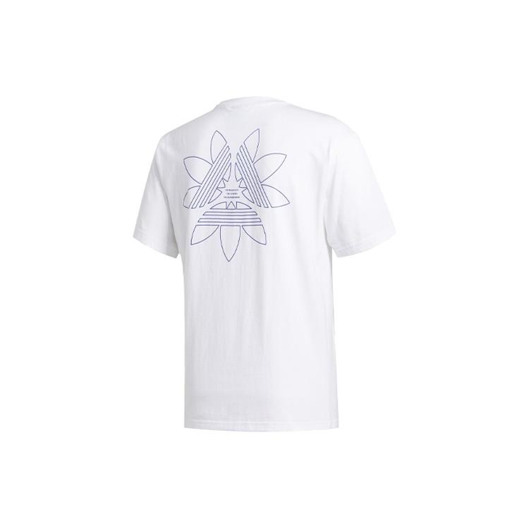 adidas originals Tri-Foil Tee Printing Round Neck Pullover Sports Short Sleeve White Men's GD3120