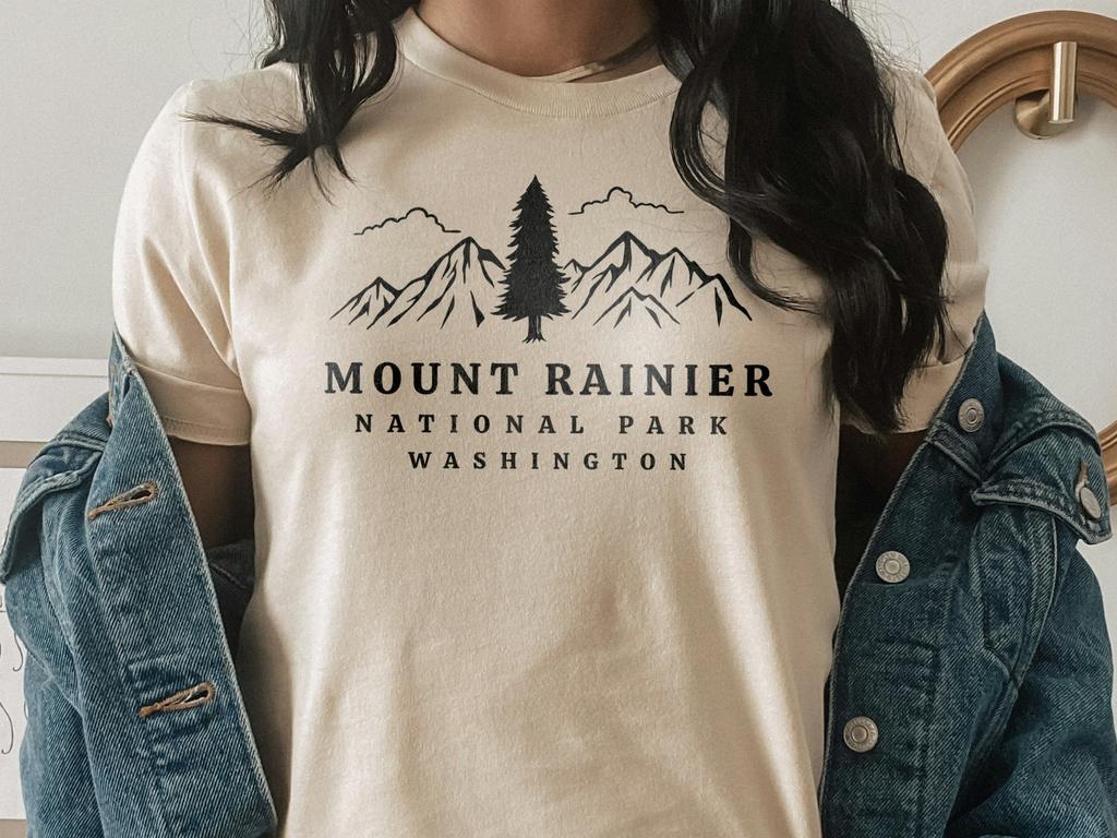 Mount Rainier National Park Shirt, Washington T-Shirt, Adventure Shirt, National Park Shirt, Wanderlust Shirt, Washington Souvenirs